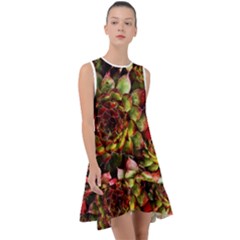 Plant Succulents Succulent Frill Swing Dress