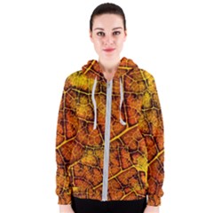 Autumn Leaves Forest Fall Color Women s Zipper Hoodie by Wegoenart