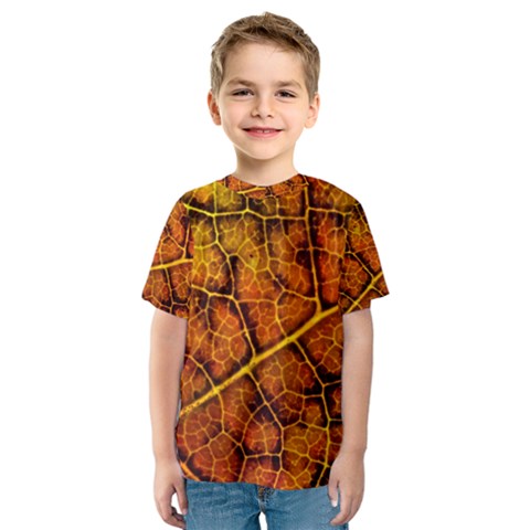 Autumn Leaves Forest Fall Color Kids  Sport Mesh Tee by Wegoenart