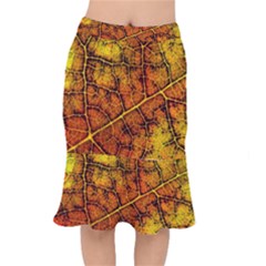 Autumn Leaves Forest Fall Color Short Mermaid Skirt by Wegoenart