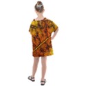 Autumn Leaves Forest Fall Color Kids  One Piece Chiffon Dress View2