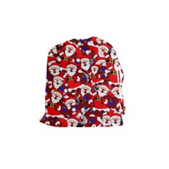 Nicholas Santa Christmas Pattern Drawstring Pouch (medium)