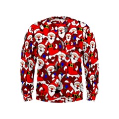 Nicholas Santa Christmas Pattern Kids  Sweatshirt by Wegoenart