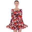 Nicholas Santa Christmas Pattern Long Sleeve Skater Dress View1