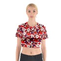 Nicholas Santa Christmas Pattern Cotton Crop Top View1