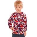 Nicholas Santa Christmas Pattern Kids  Hooded Pullover View1