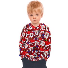 Nicholas Santa Christmas Pattern Kids  Overhead Hoodie by Wegoenart