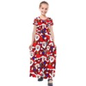 Nicholas Santa Christmas Pattern Kids  Short Sleeve Maxi Dress View1