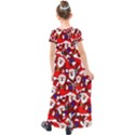 Nicholas Santa Christmas Pattern Kids  Short Sleeve Maxi Dress View2