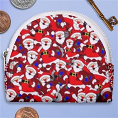 Nicholas Santa Christmas Pattern Horseshoe Style Canvas Pouch by Wegoenart