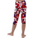 Nicholas Santa Christmas Pattern Kids  Lightweight Velour Capri Leggings  View4