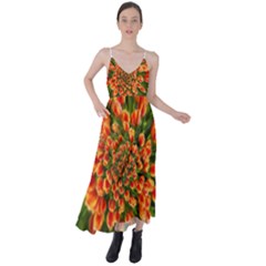 Tulips Arrangement Many Blossom Tie Back Maxi Dress