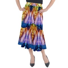 Abstract Pattern Color Colorful Midi Mermaid Skirt by Wegoenart