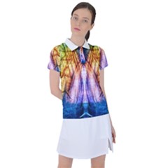 Abstract Pattern Color Colorful Women s Polo Tee