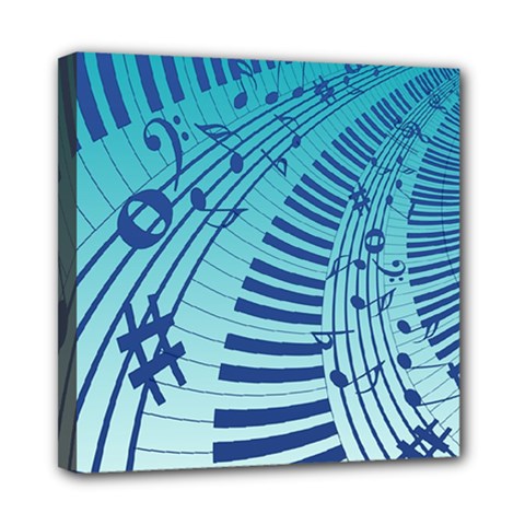 Music Piano Treble Clef Clef Mini Canvas 8  X 8  (stretched)