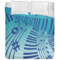 Music Piano Treble Clef Clef Duvet Cover Double Side (california King Size) by Wegoenart