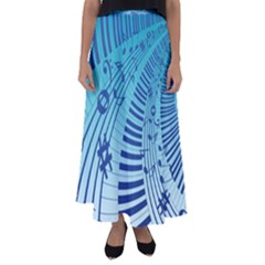 Music Piano Treble Clef Clef Flared Maxi Skirt by Wegoenart