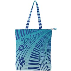 Music Piano Treble Clef Clef Double Zip Up Tote Bag by Wegoenart