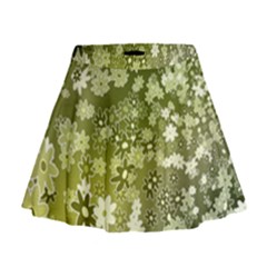 Flowers Abstract Background Mini Flare Skirt by Wegoenart