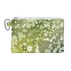 Flowers Abstract Background Canvas Cosmetic Bag (large)