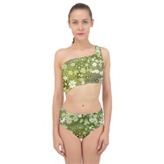 Flowers Abstract Background Spliced Up Two Piece Swimsuit by Wegoenart