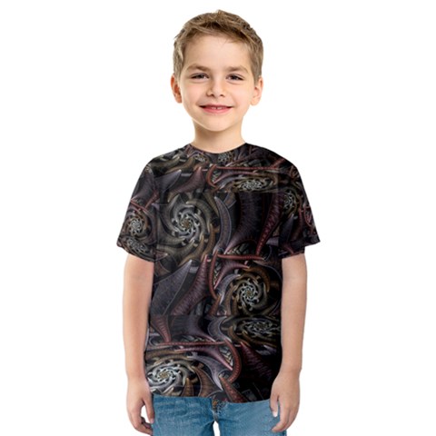 Geometry Mathematics Fractals 3d Kids  Sport Mesh Tee by Wegoenart