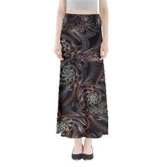 Geometry Mathematics Fractals 3d Full Length Maxi Skirt by Wegoenart