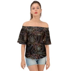 Geometry Mathematics Fractals 3d Off Shoulder Short Sleeve Top