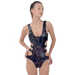 Geometry Mathematics Fractals 3d Side Cut Out Swimsuit