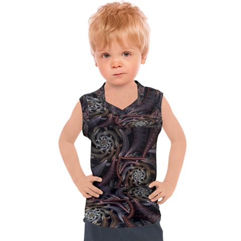 Geometry Mathematics Fractals 3d Kids  Mesh Tank Top by Wegoenart