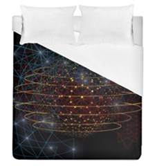 Network Abstract Connection Duvet Cover (queen Size) by Wegoenart