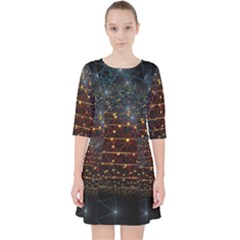 Network Abstract Connection Pocket Dress by Wegoenart