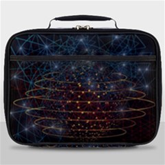 Network Abstract Connection Full Print Lunch Bag by Wegoenart