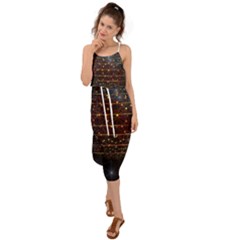 Network Abstract Connection Waist Tie Cover Up Chiffon Dress