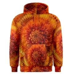 Abstract Dahlia Orange Autumn Men s Pullover Hoodie