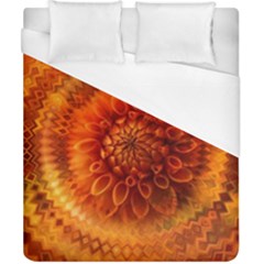 Abstract Dahlia Orange Autumn Duvet Cover (california King Size) by Wegoenart