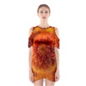 Abstract Dahlia Orange Autumn Shoulder Cutout One Piece Dress View1