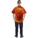 Abstract Dahlia Orange Autumn Men s Short Sleeve Shirt View2