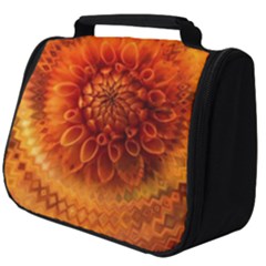 Abstract Dahlia Orange Autumn Full Print Travel Pouch (big) by Wegoenart