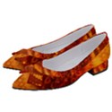 Abstract Dahlia Orange Autumn Women s Bow Heels View2