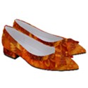 Abstract Dahlia Orange Autumn Women s Bow Heels View3