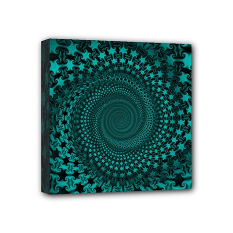 Spiral Abstract Pattern Background Mini Canvas 4  X 4  (stretched) by Wegoenart