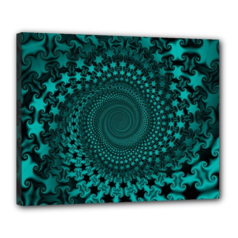 Spiral Abstract Pattern Background Canvas 20  X 16  (stretched) by Wegoenart