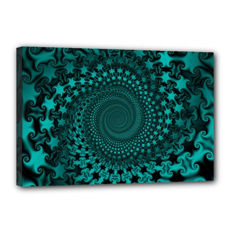 Spiral Abstract Pattern Background Canvas 18  X 12  (stretched) by Wegoenart