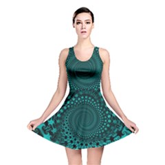 Spiral Abstract Pattern Background Reversible Skater Dress by Wegoenart