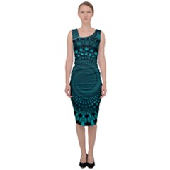 Spiral Abstract Pattern Background Sleeveless Pencil Dress by Wegoenart