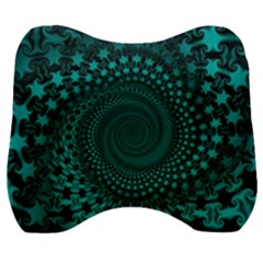 Spiral Abstract Pattern Background Velour Head Support Cushion by Wegoenart