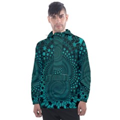 Spiral Abstract Pattern Background Men s Front Pocket Pullover Windbreaker by Wegoenart