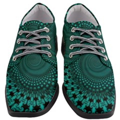 Spiral Abstract Pattern Background Women Heeled Oxford Shoes