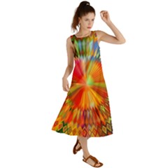 Kaleidoscope Mandala Color Summer Maxi Dress